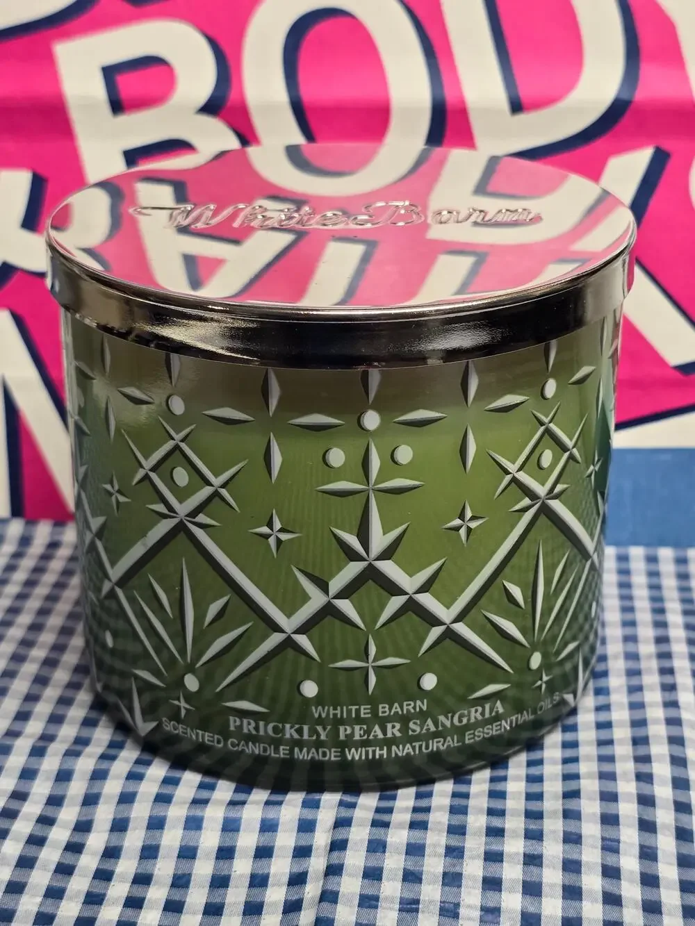 BBW White Barn Prickly Pear Sangria Large 3 Wick Candle Home Fragrance Decor